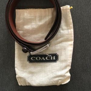 Brown Leather Coach Belt (40 inches)